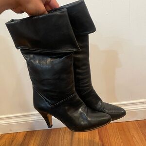 9 West leather boots. Womens size 6.5